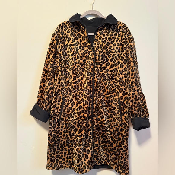 Gallery Jackets & Blazers - Reversible black/leopard print coat